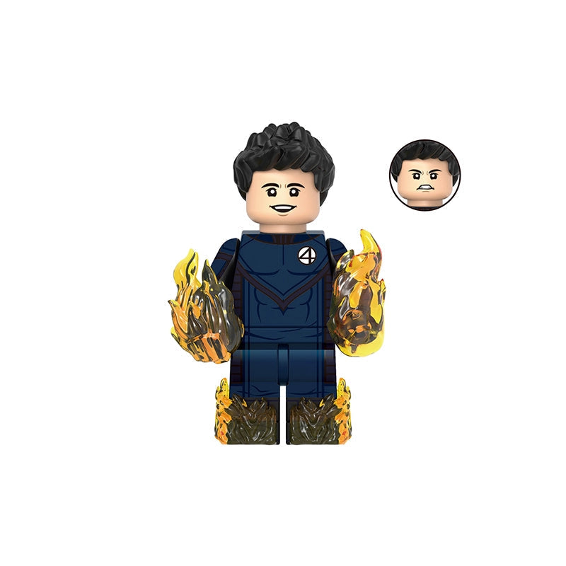 BF0358 – Flaming Hero | Custom Brick Figure