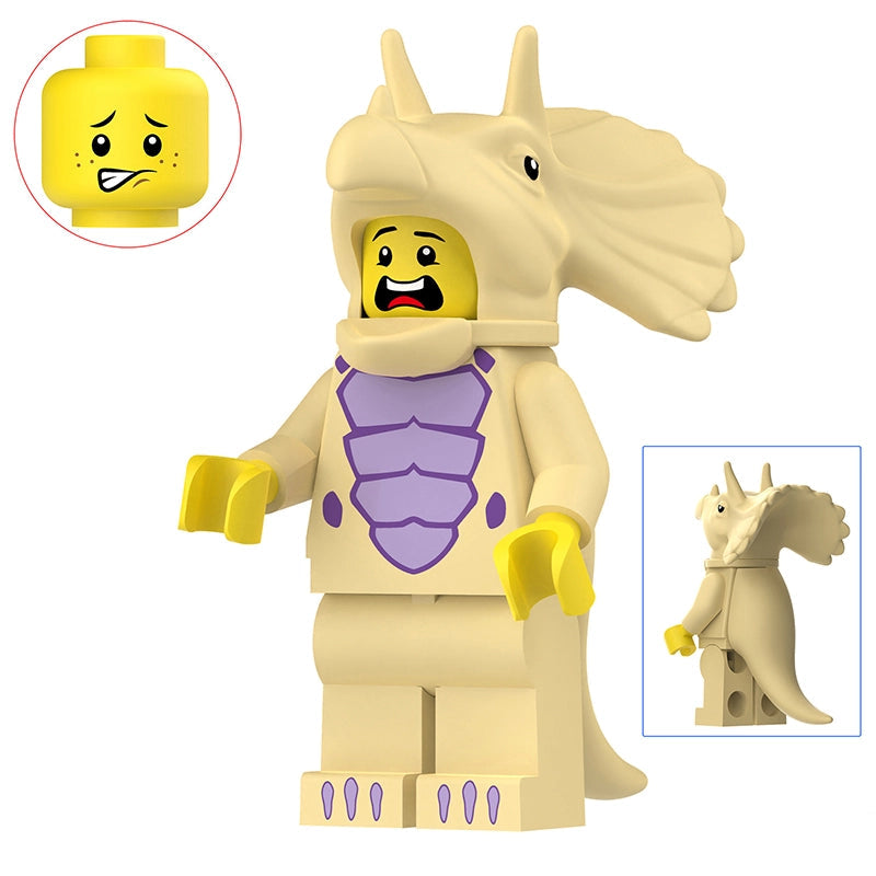 Prehistoric Parade: Triceratops Cosplayers | Custom BrickPack