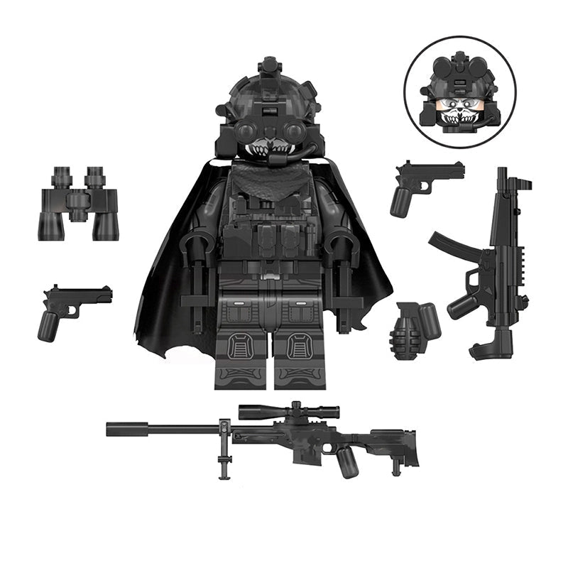 BF2608 – Black Specters Operative | Custom Brick Figure