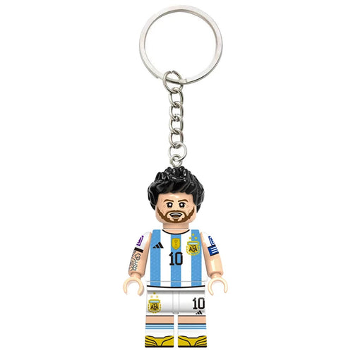 Argentina Brick Footballer | Custom Minifigure Keychain
