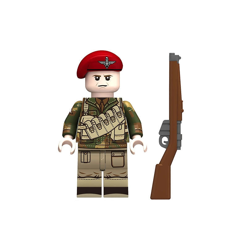 BF647 – Red Devils Paratrooper | Custom Brick Figure