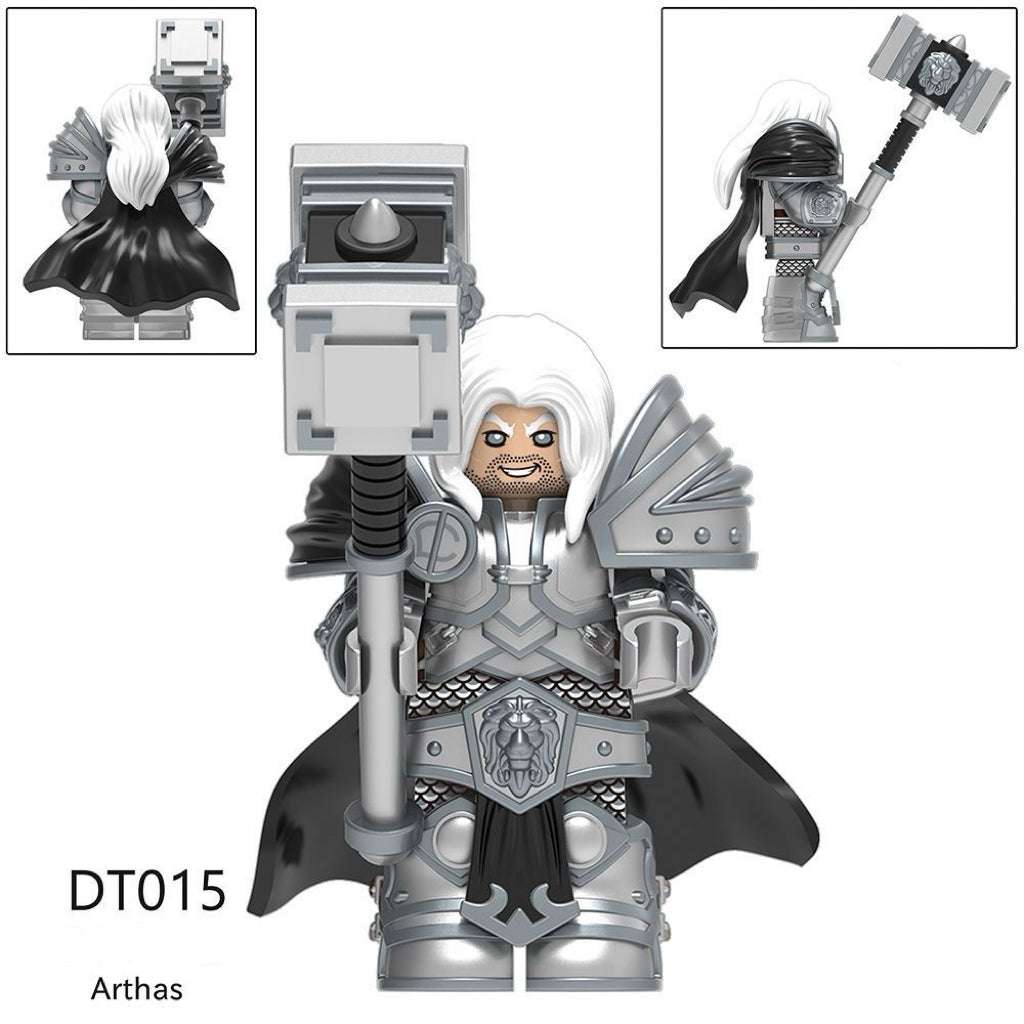 DT015 – Arthas (Silver Armor) | Custom Brick Figure