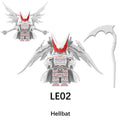 LE02 – White Hellbat Armored Bat Vigilante | Custom Brick Figure