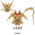 LE03 – Golden Hellbat Armored Bat Vigilante | Custom Brick Figure