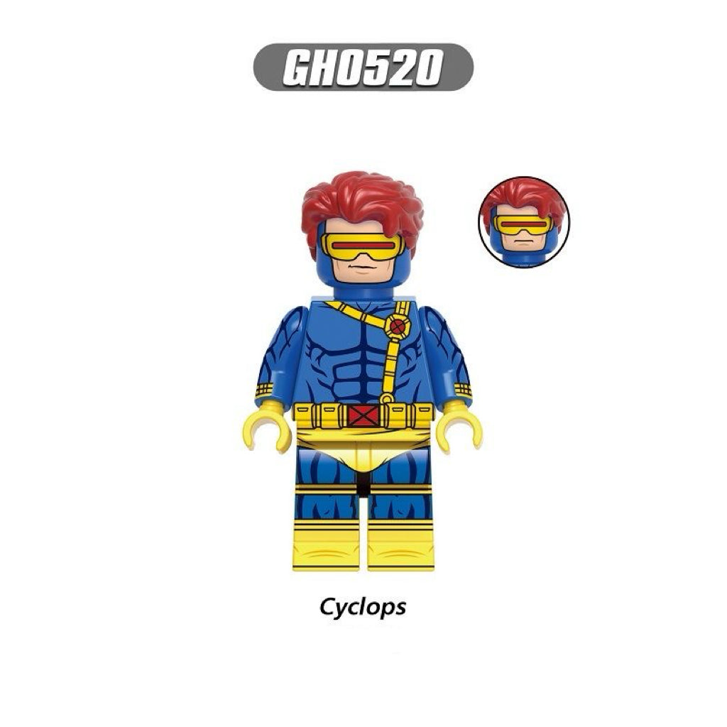 GH0520 – Blue-and-Yellow Visor Hero | Custom Brick Figure