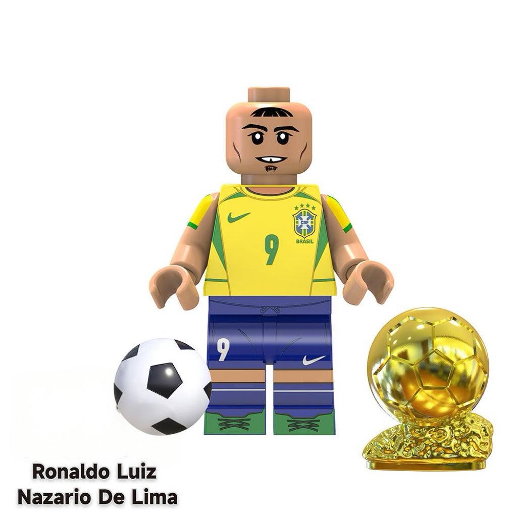 TV7011 – Ronaldo Nazário (Brazil #9) | Individuelle Klemmbausteinfigur
