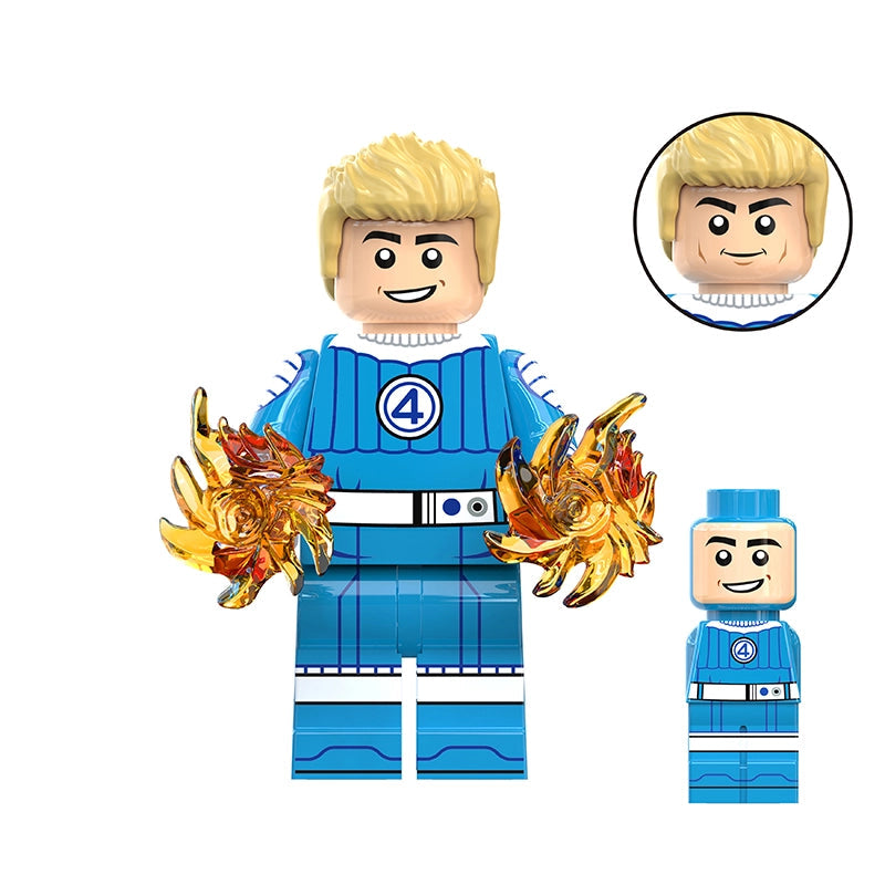 BF1119 – Flaming Hero | Custom Brick Figure